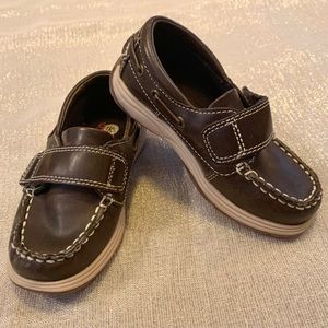 Toddler Boys TKS Topsider Velcro Boat Shoes | Size 9T